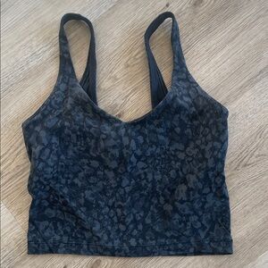 Lululemon Athletica Black Patterned Sports Bra